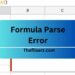 Formula Parse Error