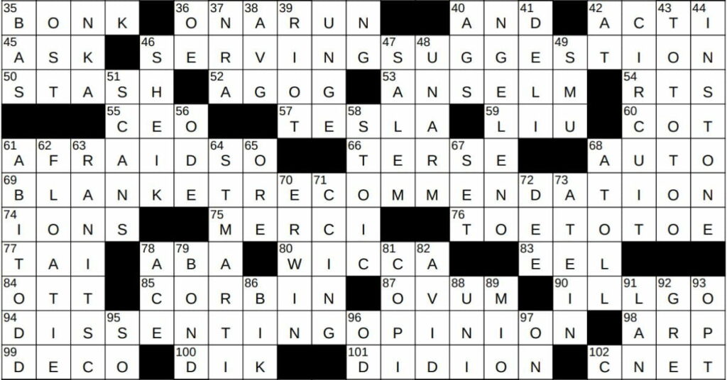 Held A Grudge Crossword Join The Puzzle Journey