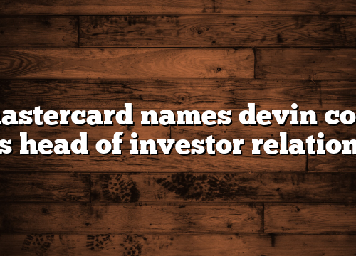 mastercard names devin corr as head of investor relations